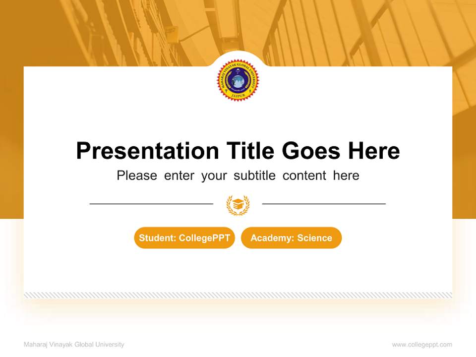 Maharaj Vinayak Global University National Scholarship Defense PPT Template4:3 ratio PPT effect preview image4