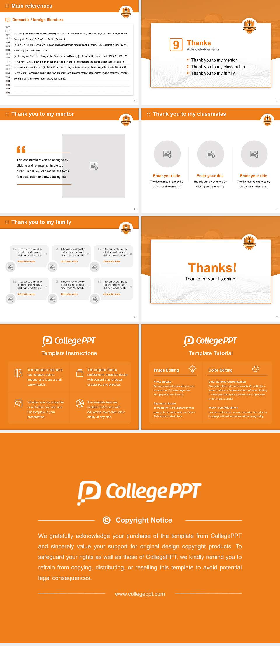 Mahakaushal University Graduation Thesis Defense PPT Template4:3 ratio PPT effect preview image7