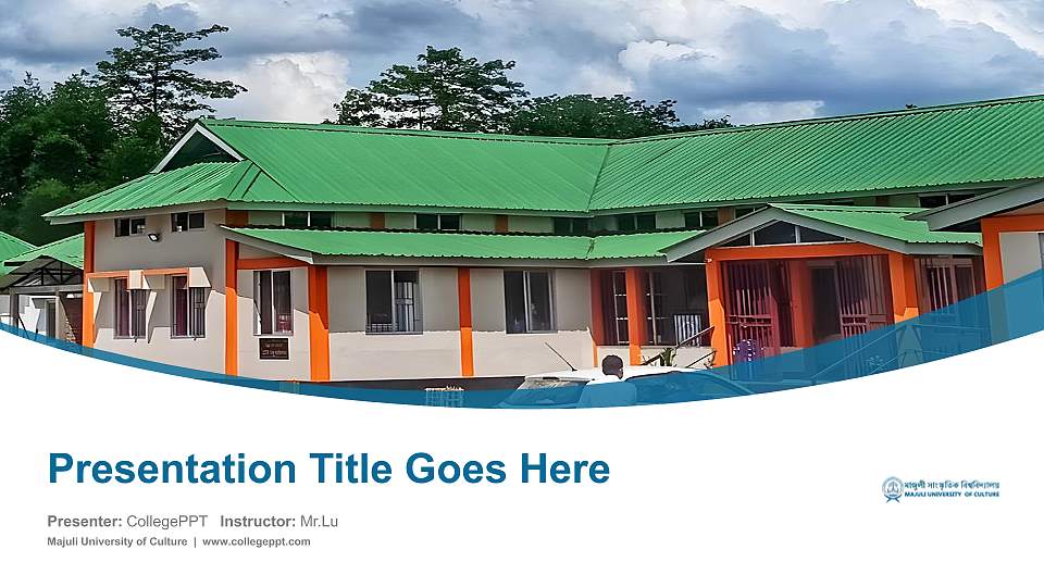 Majuli University of Culture Course/Courseware Creation PPT Template16:9 ratio PPT effect preview image