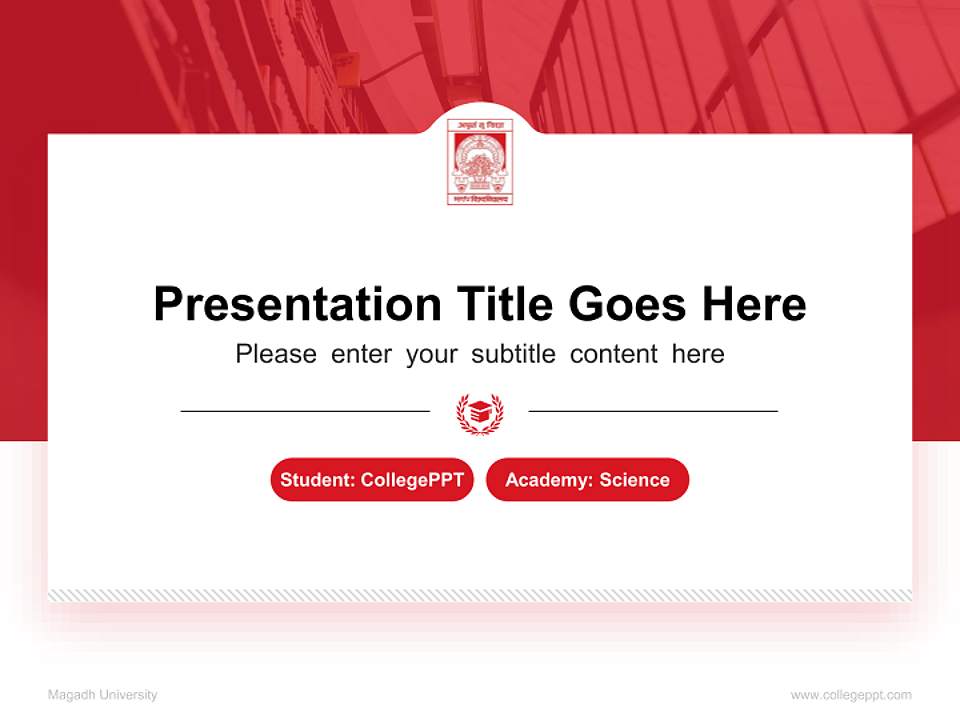 Magadh University National Scholarship Defense PPT Template4:3 ratio PPT effect preview image4