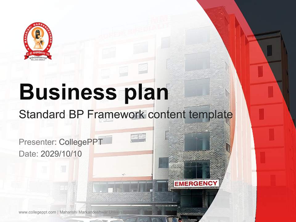 Maharishi Markandeshwar University(Mullana) Competition/Entrepreneurship Contest PPT Template4:3 ratio PPT effect preview image9