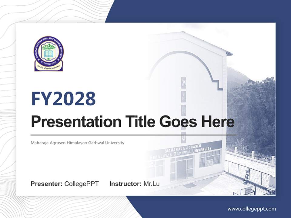 Maharaja Agrasen Himalayan Garhwal University Academic Presentation/Research Findings Report PPT Template4:3 ratio PPT effect preview image5