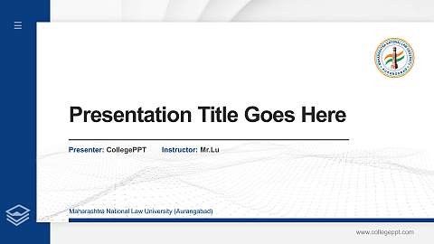 Maharashtra National Law University (Aurangabad) Thesis Proposal/Graduation Defense PPT Template