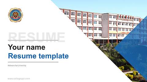 Malwanchal University Resume PPT Template