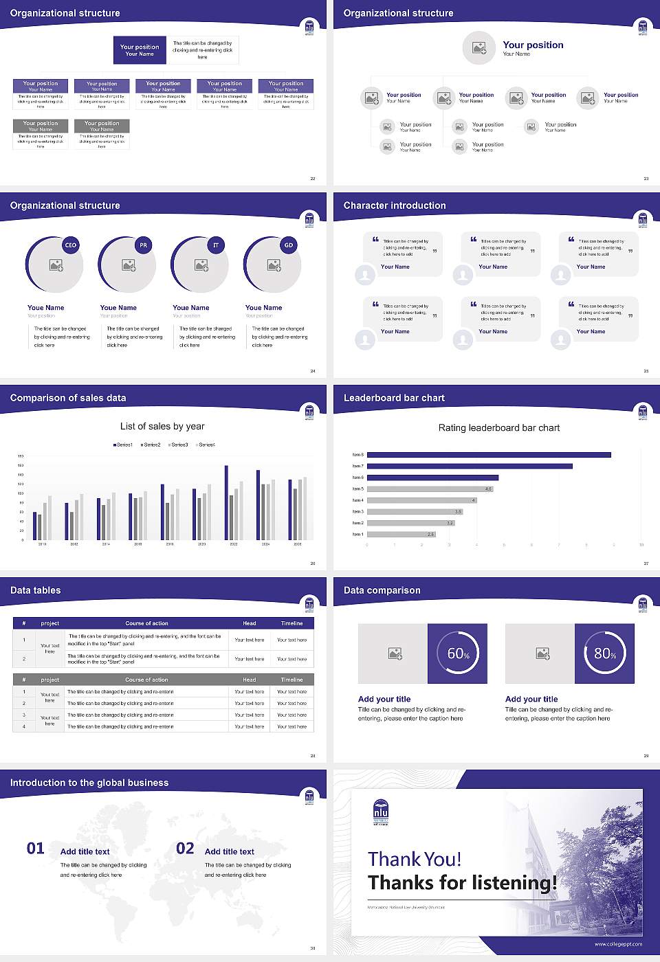 Maharashtra National Law University (Mumbai) Academic Presentation/Research Findings Report PPT Template16:9 ratio PPT effect preview image4