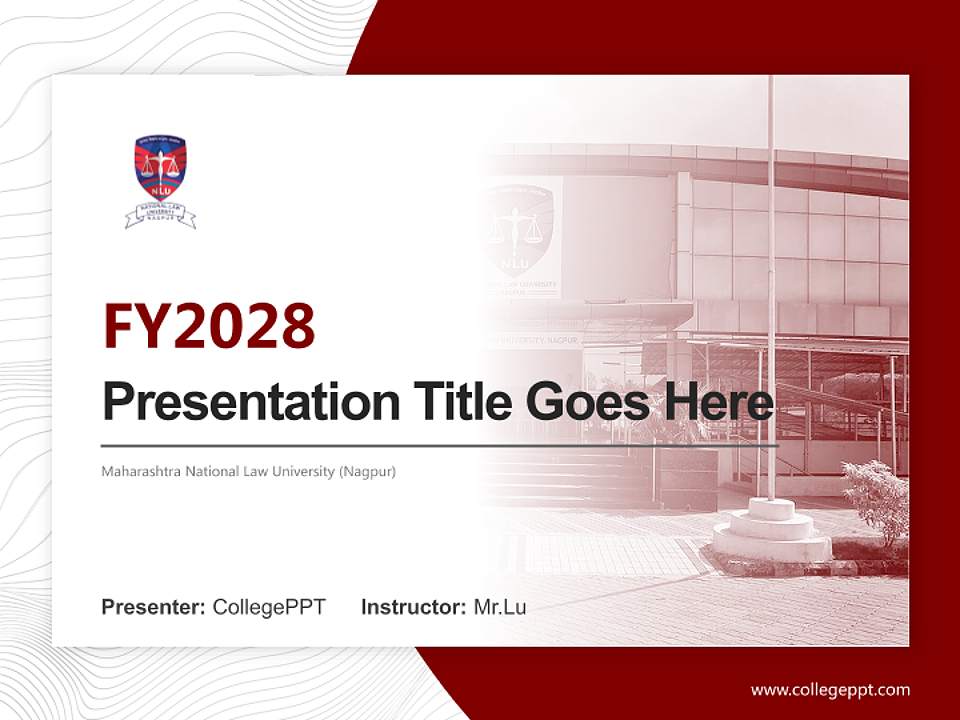 Maharashtra National Law University (Nagpur) Academic Presentation/Research Findings Report PPT Template4:3 ratio PPT effect preview image5