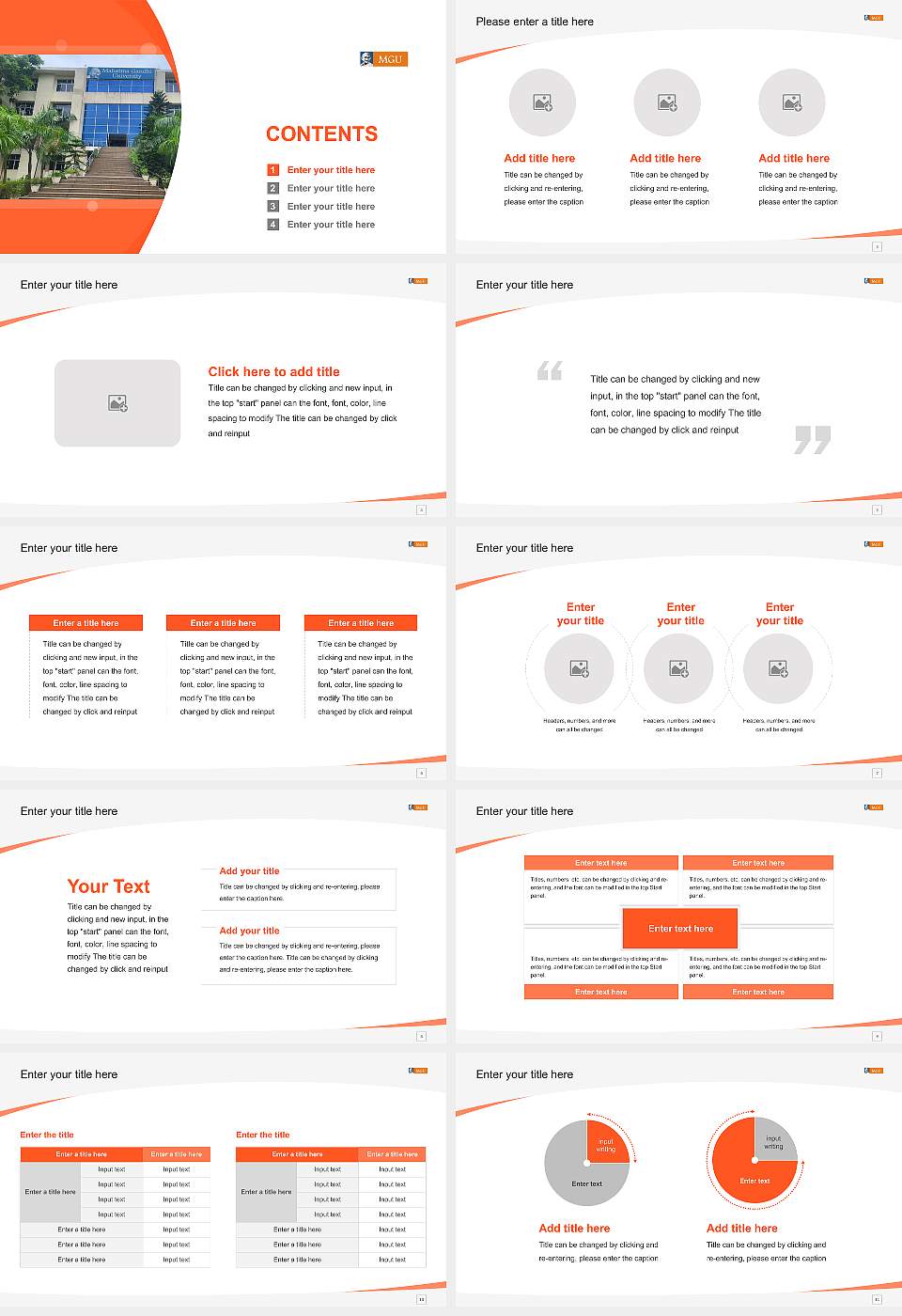 Mahatma Gandhi University (Meghalaya) Course/Courseware Creation PPT Template16:9 ratio PPT effect preview image2