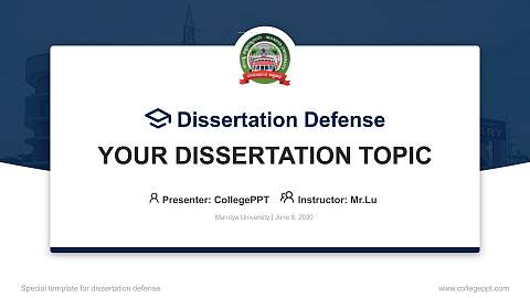 Mandya University Graduation Thesis Defense PPT Template
