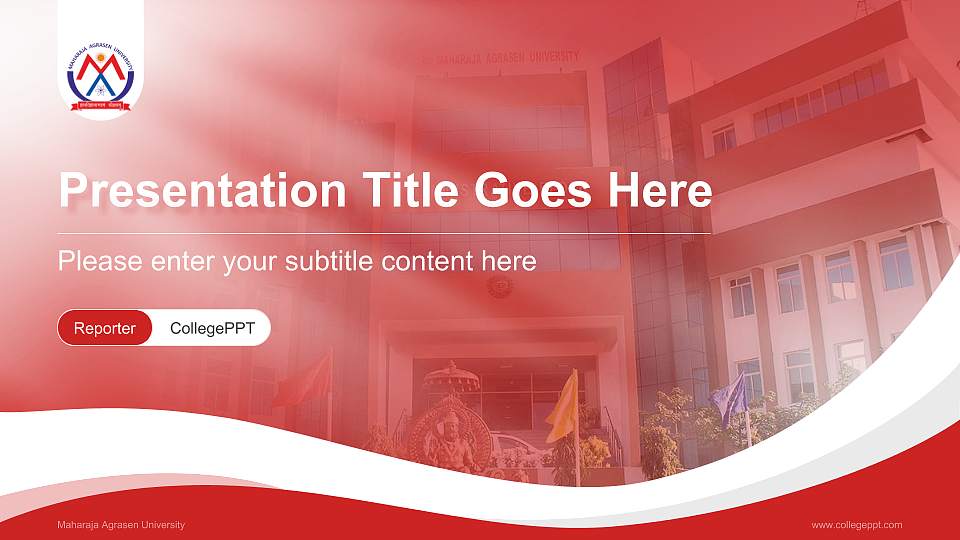 Maharaja Agrasen University Lecture Sharing and Networking Event PPT Template16:9 ratio PPT effect preview image