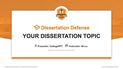Mahakaushal University Graduation Thesis Defense PPT Template