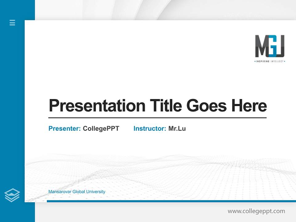 Mansarovar Global University Thesis Proposal/Graduation Defense PPT Template4:3 ratio PPT effect preview image5