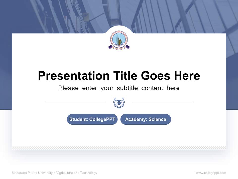 Maharana Pratap University of Agriculture and Technology National Scholarship Defense PPT Template4:3 ratio PPT effect preview image4