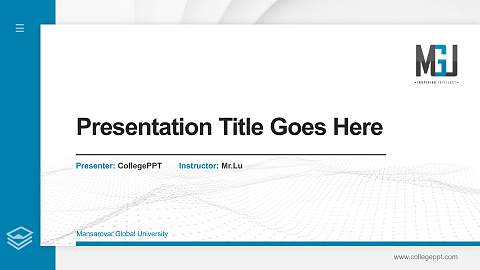 Mansarovar Global University Thesis Proposal/Graduation Defense PPT Template