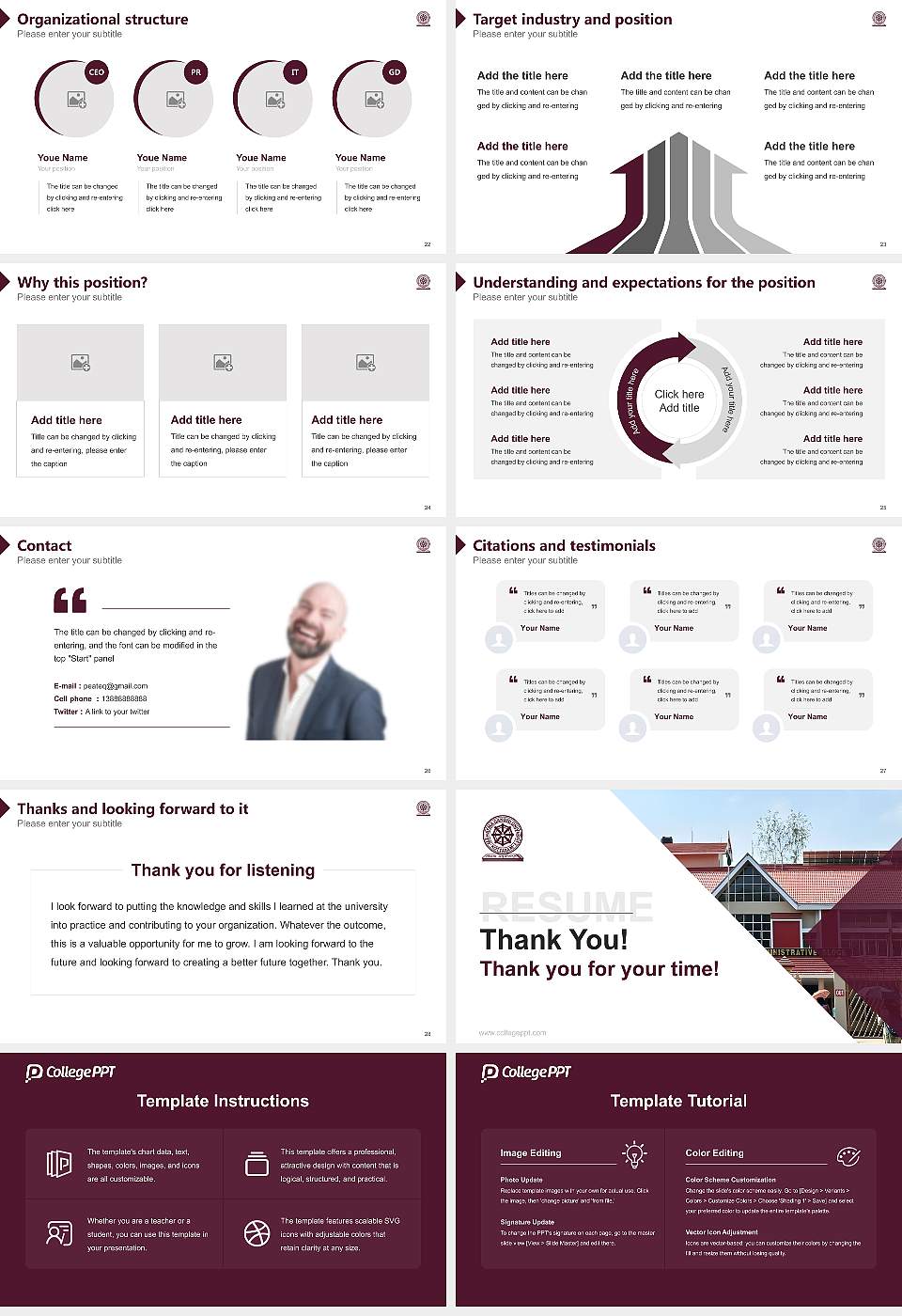 Mahatma Gandhi University, Kottayam Resume PPT Template16:9 ratio PPT effect preview image4