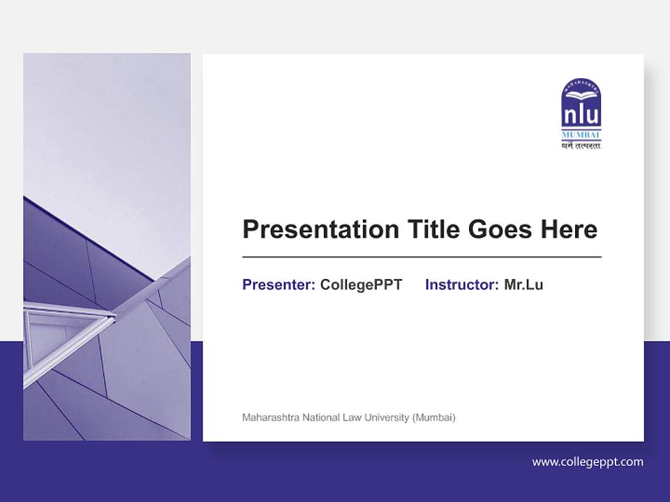 Maharashtra National Law University (Mumbai) General PPT Template4:3 ratio PPT effect preview image6