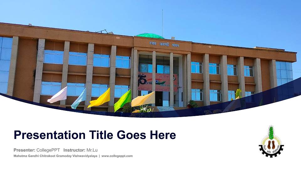 Mahatma Gandhi Chitrakoot Gramoday Vishwavidyalaya Course/Courseware Creation PPT Template16:9 ratio PPT effect preview image