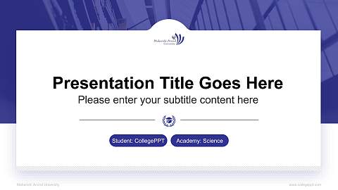 Maharishi Arvind University National Scholarship Defense PPT Template