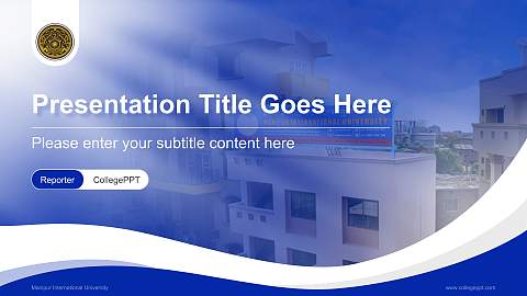 Manipur International University Lecture Sharing and Networking Event PPT Template