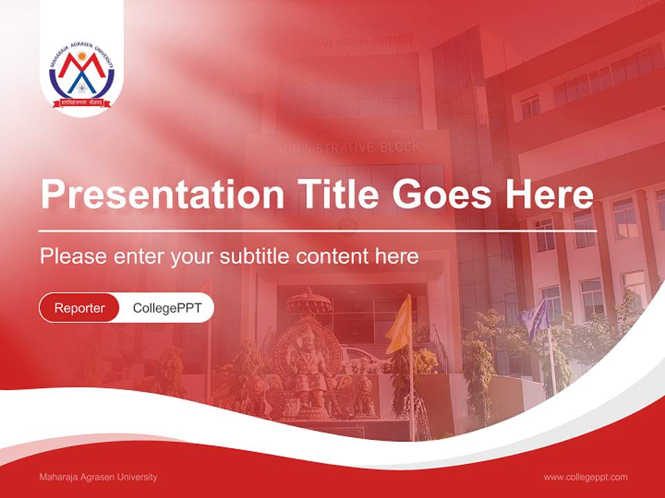 Maharaja Agrasen University Lecture Sharing and Networking Event PPT Template4:3 ratio PPT effect preview image4