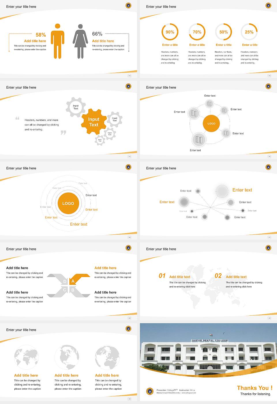 Maharaj Vinayak Global University Course/Courseware Creation PPT Template16:9 ratio PPT effect preview image4