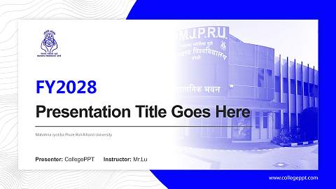 Mahatma Jyotiba Phule Rohilkhand University Academic Presentation/Research Findings Report PPT Template