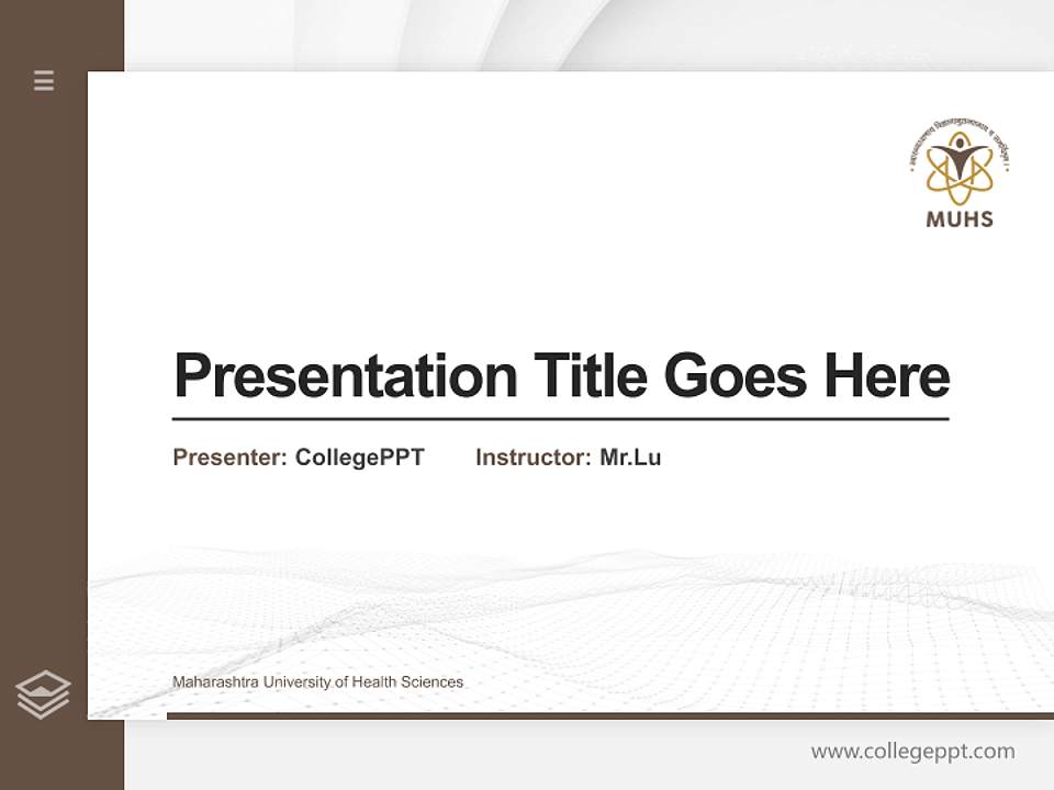 Maharashtra University of Health Sciences Thesis Proposal/Graduation Defense PPT Template4:3 ratio PPT effect preview image5