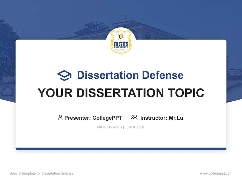 MATS University Graduation Thesis Defense PPT Template4:3 ratio PPT effect preview image7