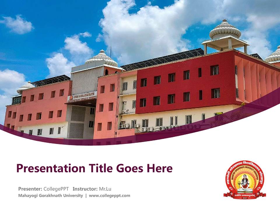 Mahayogi Gorakhnath University Course/Courseware Creation PPT Template4:3 ratio PPT effect preview image5