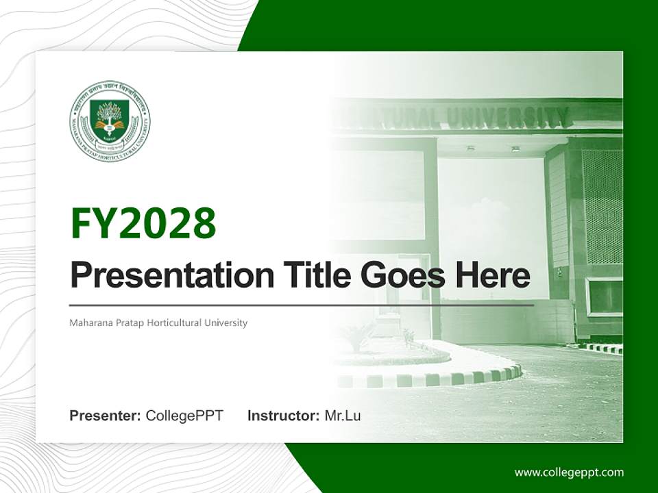 Maharana Pratap Horticultural University Academic Presentation/Research Findings Report PPT Template4:3 ratio PPT effect preview image5