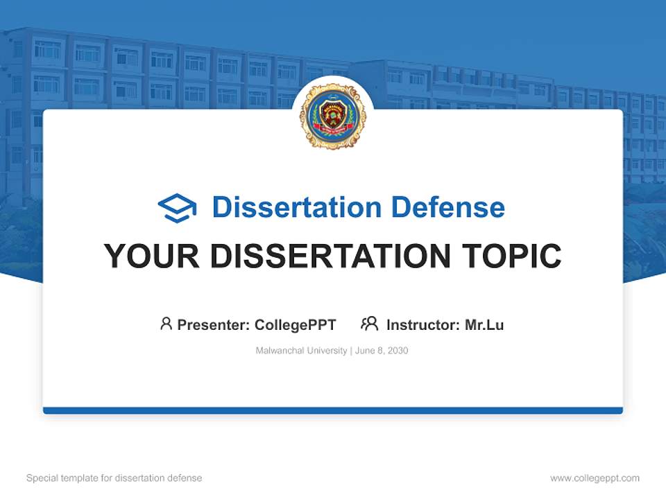 Malwanchal University Graduation Thesis Defense PPT Template4:3 ratio PPT effect preview image7