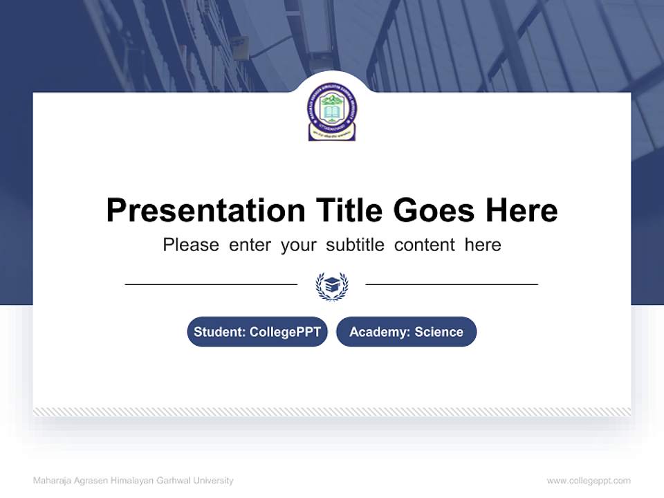 Maharaja Agrasen Himalayan Garhwal University National Scholarship Defense PPT Template4:3 ratio PPT effect preview image4
