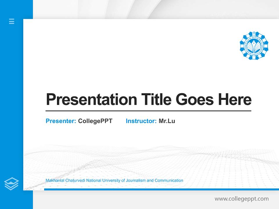 Makhanlal Chaturvedi National University of Journalism and Communication Thesis Proposal/Graduation Defense PPT Template4:3 ratio PPT effect preview image5