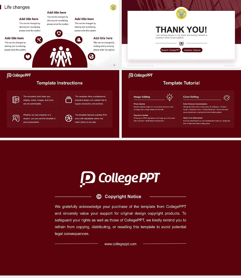 Maharishi University of Information Technology National Scholarship Defense PPT Template16:9 ratio PPT effect preview image4