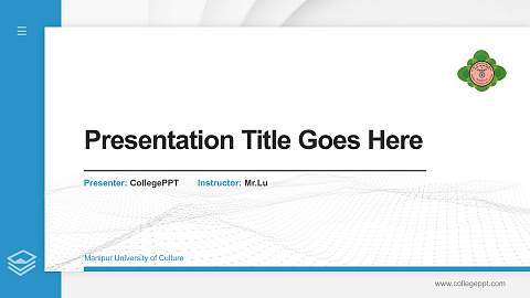 Manipur University of Culture Thesis Proposal/Graduation Defense PPT Template