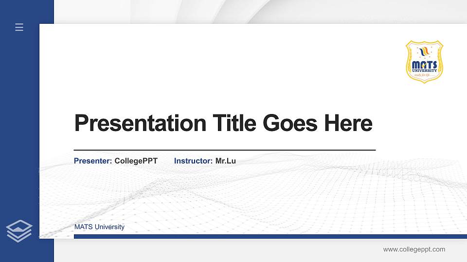 MATS University Thesis Proposal/Graduation Defense PPT Template16:9 ratio PPT effect preview image