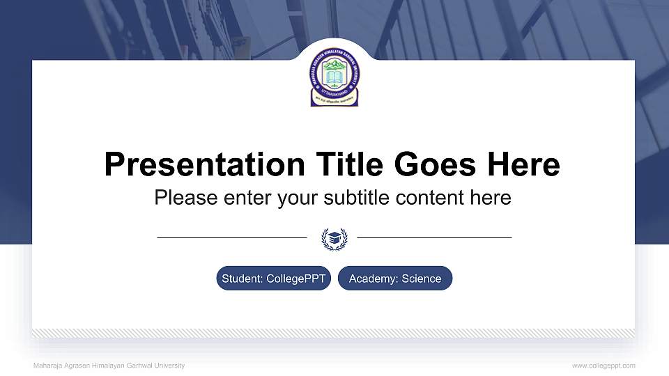 Maharaja Agrasen Himalayan Garhwal University National Scholarship Defense PPT Template16:9 ratio PPT effect preview image