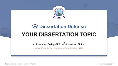 Maharana Pratap University of Agriculture and Technology Graduation Thesis Defense PPT Template
