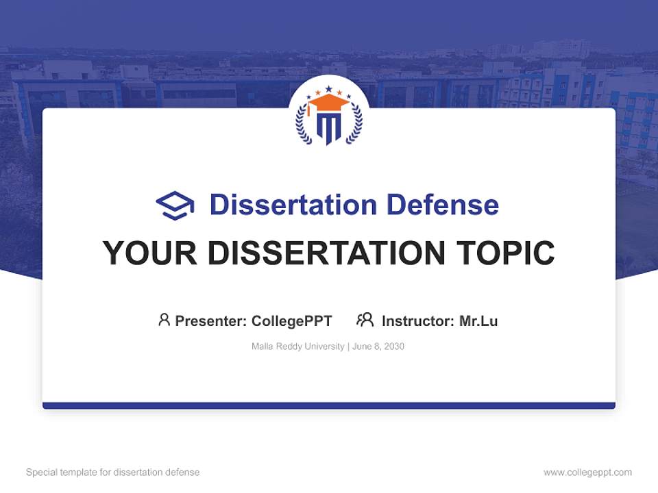 Malla Reddy University Graduation Thesis Defense PPT Template4:3 ratio PPT effect preview image7
