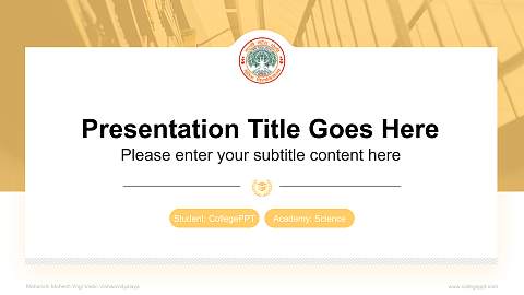 Maharishi Mahesh Yogi Vedic Vishwavidyalaya National Scholarship Defense PPT Template