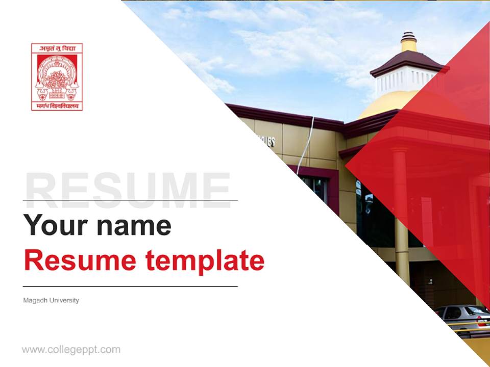 Magadh University Resume PPT Template4:3 ratio PPT effect preview image5