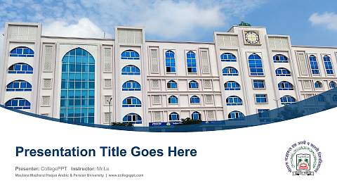 Maulana Mazharul Haque Arabic & Persian University Course/Courseware Creation PPT Template
