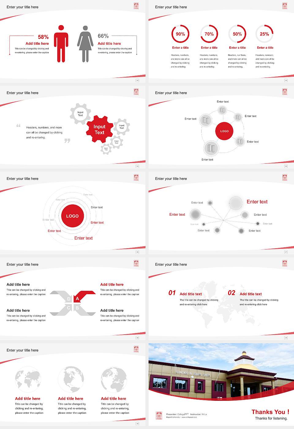 Magadh University Course/Courseware Creation PPT Template16:9 ratio PPT effect preview image4