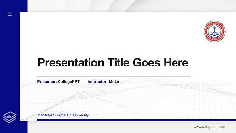 Maharaja Surajmal Brij University Thesis Proposal/Graduation Defense PPT Template