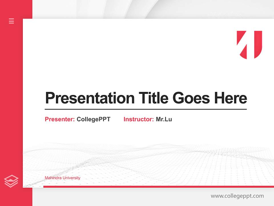 Mahindra University Thesis Proposal/Graduation Defense PPT Template4:3 ratio PPT effect preview image5