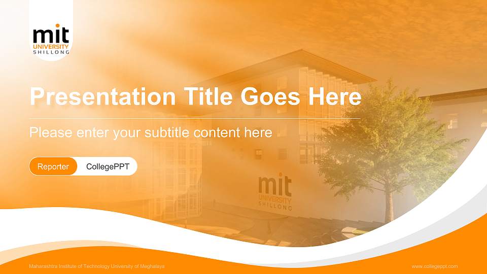 Maharashtra Institute of Technology University of Meghalaya Lecture Sharing and Networking Event PPT Template16:9 ratio PPT effect preview image