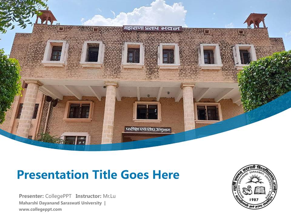 Maharshi Dayanand Saraswati University Course/Courseware Creation PPT Template4:3 ratio PPT effect preview image5