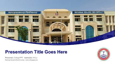 Maharaja Surajmal Brij University Course/Courseware Creation PPT Template