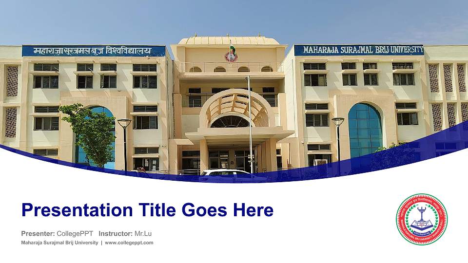 Maharaja Surajmal Brij University Course/Courseware Creation PPT Template16:9 ratio PPT effect preview image