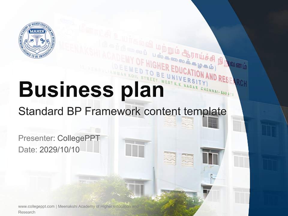 Meenakshi Academy of Higher Education and Research Competition/Entrepreneurship Contest PPT Template4:3 ratio PPT effect preview image9