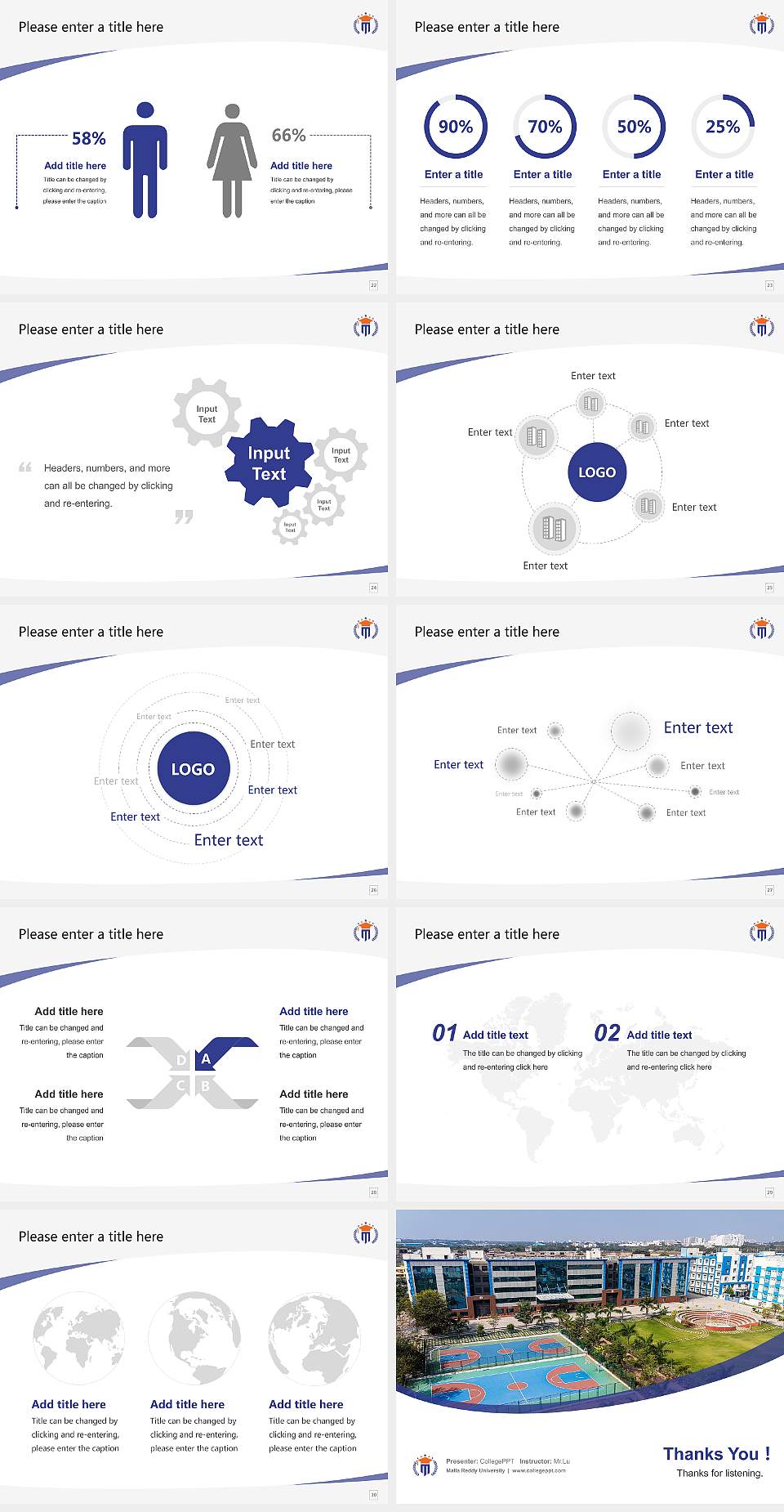 Malla Reddy University Course/Courseware Creation PPT Template4:3 ratio PPT effect preview image4